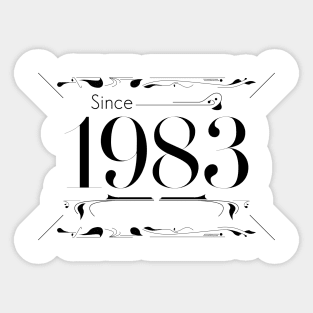 Birthday gift sign about age 1983 Sticker